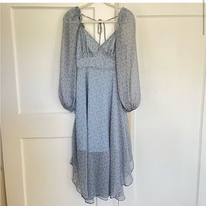 ISO Astr blue floral dress size large